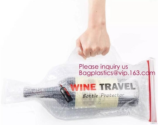 Il protettore riutilizzabile della bottiglia di vino, il cuscino della bolla di aria, cassa della manica di viaggio, impatto a perfetta tenuta della sicurezza resiste a
