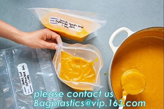I liquidi imballano, borsa del congelatore della guarnizione della stampa della salsa, supporto sulla borsa del sacchetto, stoccaggio dell'alimento, borsa del frigorifero, borsa della minestra della parte