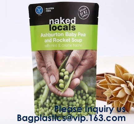 I liquidi imballano, borsa del congelatore della guarnizione della stampa della salsa, supporto sulla borsa del sacchetto, stoccaggio dell'alimento, borsa del frigorifero, borsa della minestra della parte
