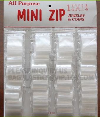 Mini Zip Baggies, borsa riutilizzabile della serratura dello zip del LDPE, Mini Apple Plastic Baggy, piccola borsa dello zip, Minigrip, chiusura lampo
