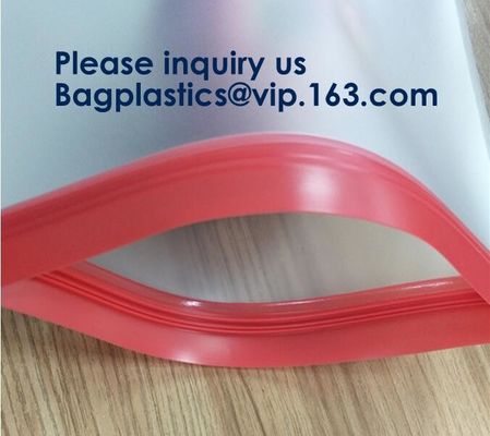 PEVA, silicone, borse risigillabili dell'alimento del congelatore di stoccaggio riutilizzabile, contenitore ermetico del pranzo della chiusura lampo della prova della perdita