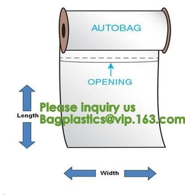 Autobag scaricato Pre-aperto biodegradabile su un rotolo per la macchina di Autobag, borse sopra arriva a fiumi i Baggers automatici