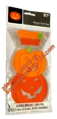Borse del prato inglese della zucca, foglia festiva, decorazioni di Halloween, trucco o trattare, rifornimenti del partito, borse giganti della golosità