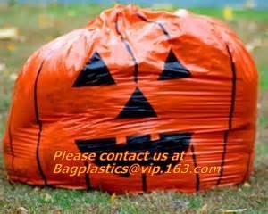Borse del prato inglese della zucca, foglia festiva, decorazioni di Halloween, trucco o trattare, rifornimenti del partito, borse giganti della golosità