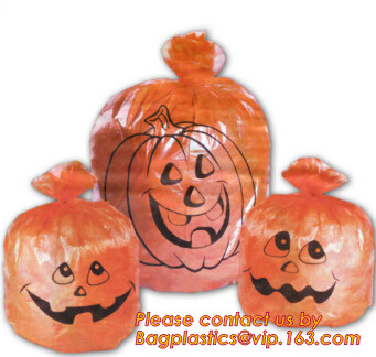 Borse del prato inglese della zucca, foglia festiva, decorazioni di Halloween, trucco o trattare, rifornimenti del partito, borse giganti della golosità