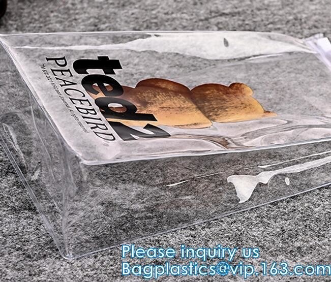 Il PVC su ordinazione di Logo Printing ha glassato il sacchetto della chiusura lampo del cursore della borsa dell'imballaggio di plastica della chiusura lampo dell'abbigliamento dello Swimwear