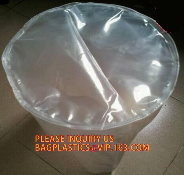 Le borse di plastica inferiori rotonde della fodera di tamburo, salvano il sacchetto di plastica inferiore rotondo, polisacchi del LDPE per il pesce d'imballaggio