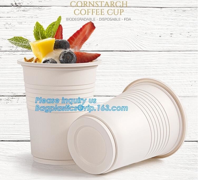 Tazze di caffè biodegradabili amichevoli concimabili della bagassa della tazza 8/12oz Eco della canna da zucchero, polpa della bagassa della canna da zucchero