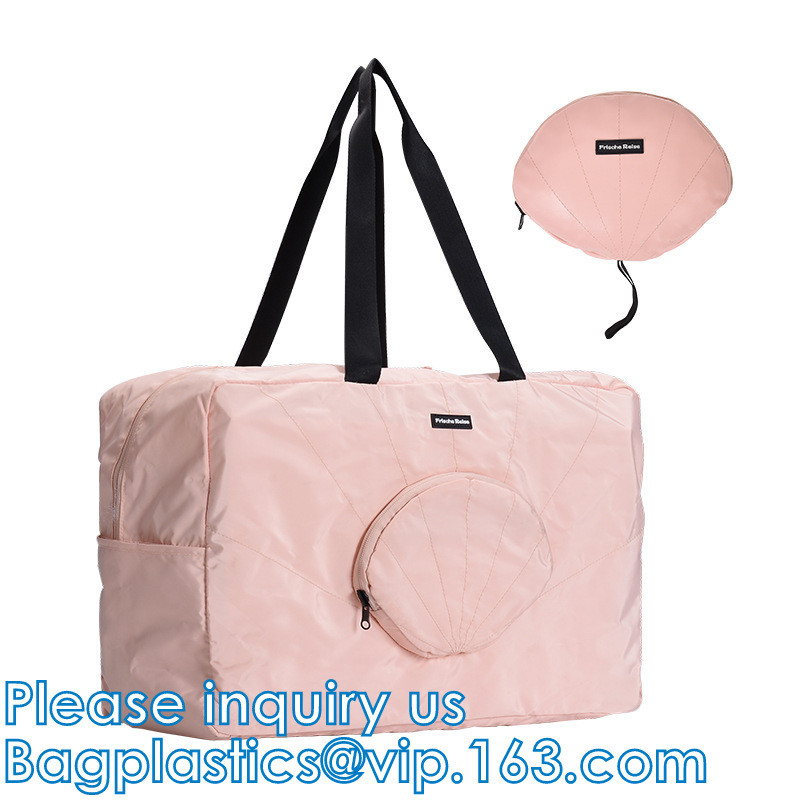 Borsa di tela di sport, borsa pieghevole di stoccaggio, trucco dell'articolo da toeletta, borse del cotone della tela della borsa a tracolla di viaggio con le chiusure lampo
