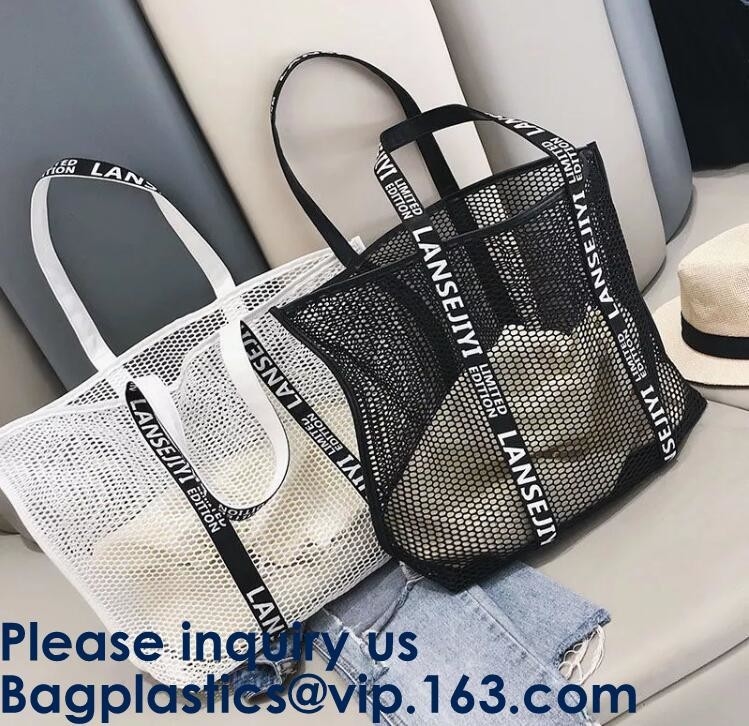 Mesh Beach Bags Totes, grandi tasche extra, grande borsa di Duffle surdimensionata, borse nette, tasche dei prodotti della drogheria