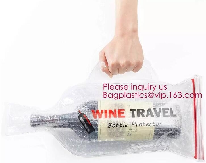 Il protettore riutilizzabile della bottiglia di vino, il cuscino della bolla di aria, cassa della manica di viaggio, impatto a perfetta tenuta della sicurezza resiste a