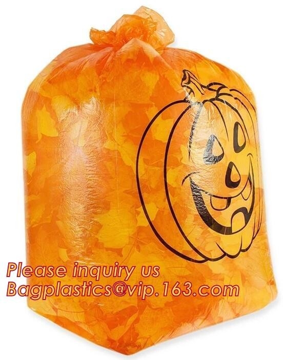 Borse del prato inglese della zucca, foglia festiva, decorazioni di Halloween, trucco o trattare, rifornimenti del partito, borse giganti della golosità