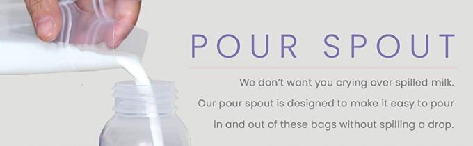 Il sacchetto del latte insacca, impermeabile, prova dell'odore, Airproof, presa della chiusura lampo del cursore sta sul pacchetto 10