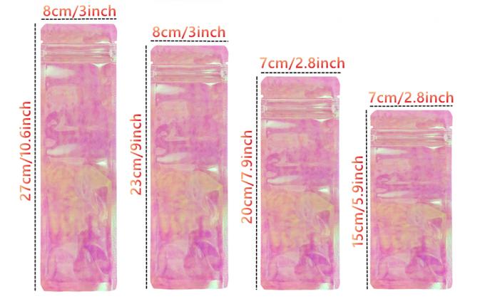 La borsa a chiusura lampo olografica risigillabile, borse dello slidelock odora la prova Mylar Baggies 1