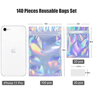 Odori le borse di Mylar della prova, sventi le piccole borse a chiusura lampo, il favore di Natale di Halloween, il sacchetto Slidelock della stagnola 1