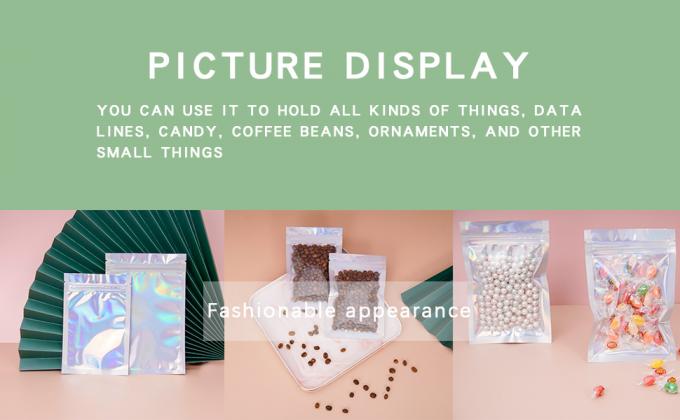 Borse di Mylar della stagnola, borse del sacchetto della stagnola, borse multifunzionali di stoccaggio, riutilizzabile, riciclabile, risigillabili 3