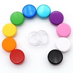 vaso di plastica della piccola radura della crema di 5g 5ml con il barattolo di plastica vuoto del contenitore cosmetico del coperchio a vite 1