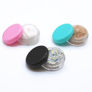 vaso di plastica della piccola radura della crema di 5g 5ml con il barattolo di plastica vuoto del contenitore cosmetico del coperchio a vite 2