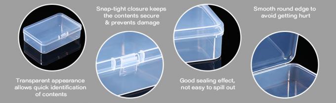 Contenitore di plastica di contenitori di stoccaggio delle perle, stoccaggio di piccoli mestieri degli oggetti, coperchio a cerniera, gioielli, hardware 0