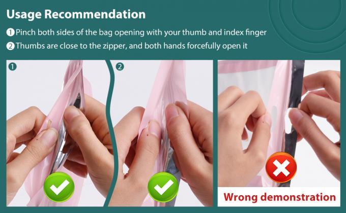 CBD, Gummies, Weedness, odore risigillabile del calore ermetico rinforzano Mylar stanno sulle borse con la chiara finestra 7