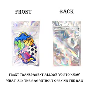 Logo Printed Mylar Bag su ordinazione, varia borsa della finestra della radura di colore, sacchetto d'imballaggio a chiusura lampo di Mylar 3
