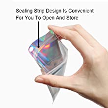 Prova Baggies, borse olografiche, borsa metallica, sacchetto di stoccaggio, fiore che imballa, foglie secche dell'odore 2