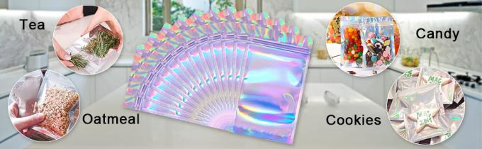 Prova Baggies, borse olografiche, borsa metallica, sacchetto di stoccaggio, fiore che imballa, foglie secche dell'odore 8