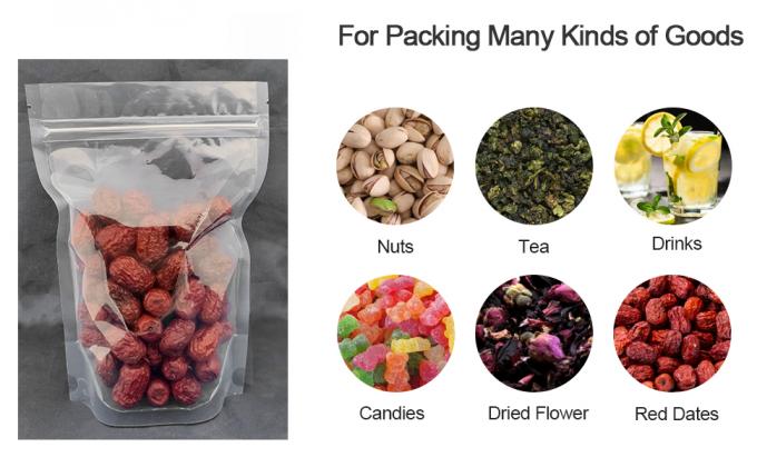 Sacchetto della carta kraft, borse della prova di odore, cima impermeabile per stoccaggio dell'alimento, chiusura lampo resistente dello zip, saldabile a caldo 10