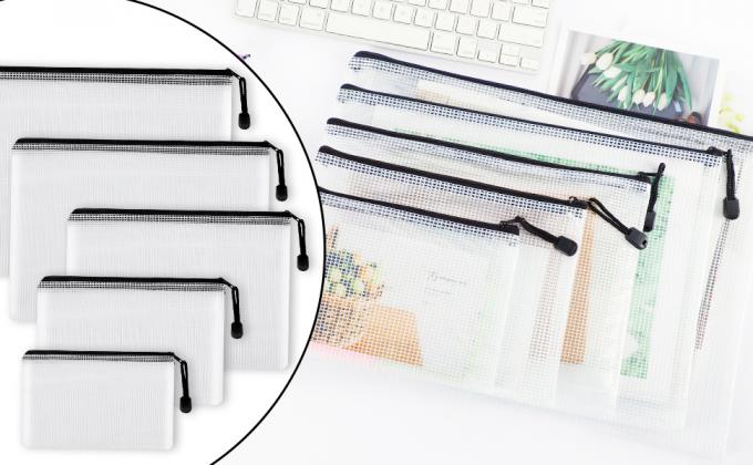 Mini Clear Organizer Pouches, borsa multiuso di trucco, piccolo organizzatore cosmetico trasparente Bag del PVC 0