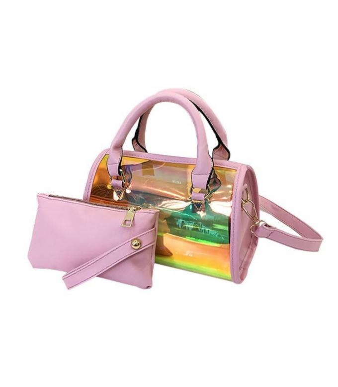 Borsa impermeabile del regalo del vinile del PVC di Eco di trucco dell'articolo da toeletta della pelle del sacchetto cosmetico variopinto al neon amichevole dei corredi chiara 1