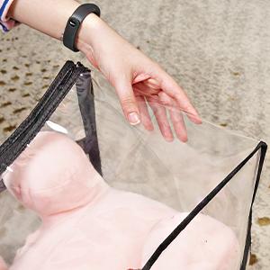 Borsa di stoccaggio dei vestiti, organizzatore With Reinforced Handle, borse di stoccaggio del vinile, chiusure lampo doppie, totalizzatori muoventesi di trucco 3