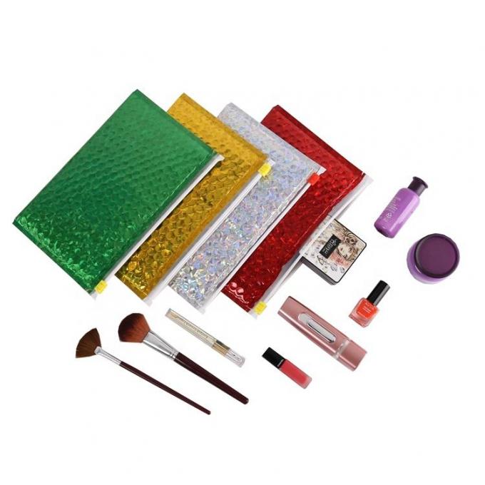 Matte Glossy Holographic Zip lockk Bags metallico riutilizzabile, chiusura lampo d'imballaggio cosmetica richiudibile del cursore del sacchetto della bolla 0