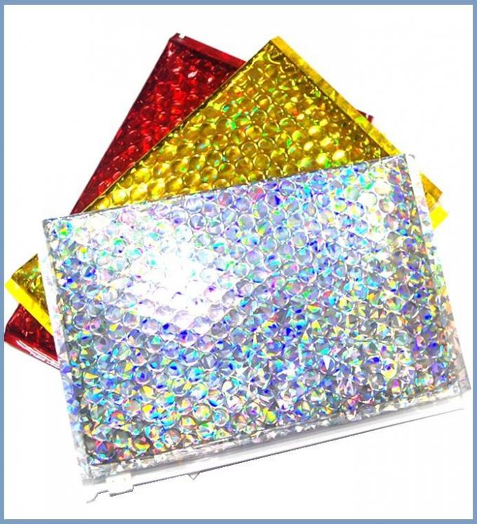 Matte Glossy Holographic Zip lockk Bags metallico riutilizzabile, chiusura lampo d'imballaggio cosmetica richiudibile del cursore del sacchetto della bolla 4