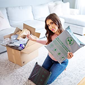 Bollettini riciclabili impermeabili, bollettini amichevoli di Eco, borse di spedizione per abbigliamento, imballaggio di spedizione delle buste 6