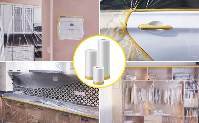 Insieme di mascheramento del film del rotolo automobilistico, corredo di verniciatura del vassoio, copertura preregistrata e di rivestimento, copertura di protezione della mobilia dell'automobile 17