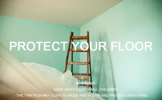 Strato di Plastic Drop Cloths del pittore, impermeabile, inossidabile, copertura della mobilia della Anti-polvere, copertura dello strato, copertura della mobilia 3