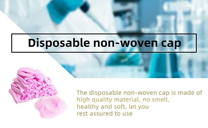 Coperture elastiche del cappuccio, cappucci capi chirurgici eliminabili medici, cappuccio Bouffant non tessuto della calca, CAPPUCCIO dell'INFERMIERE della retina 0