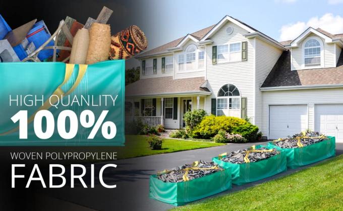 grandi borse pieghevoli e riutilizzabili delle borse di salto, della borsa del bidone della spazzatura, della costruzione dello spreco, riutilizzabile multiplo, strappo resistente 11