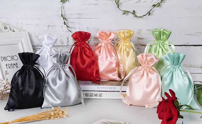 Sacchetto del raso, borse del velluto, sacchetti dei gioielli del cordone, pacchetto del cuoio dell'unità di elaborazione, totalizzatore della tela del cotone, rifornimenti del partito 0