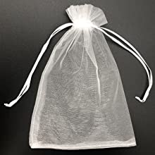 Borse dell'organza, Mesh Drawstring Gift Bags Small per le borse di favore della doccia di bambino della festa nuziale dei gioielli 20