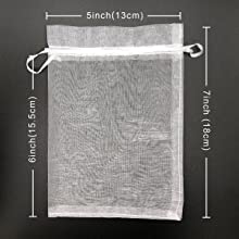 Borse dell'organza, Mesh Drawstring Gift Bags Small per le borse di favore della doccia di bambino della festa nuziale dei gioielli 21