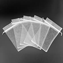 Borse dell'organza, Mesh Drawstring Gift Bags Small per le borse di favore della doccia di bambino della festa nuziale dei gioielli 22