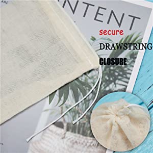 Sacchetti di cotone con coulisse, sacchetti di mussola di cotone, sacchetto di cotone, sacchetti riutilizzabili, sacchetto di gioielli, sacchetti regalo 7