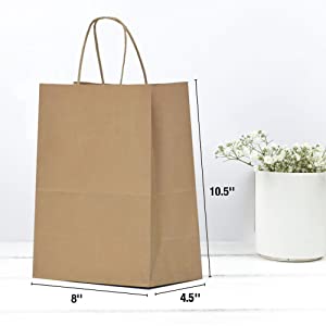 Borsa di distributore di giornali, regalo che imballa Carrie Shopping Paper Bag, Natale di nozze di compleanno, celebrazioni festive 7