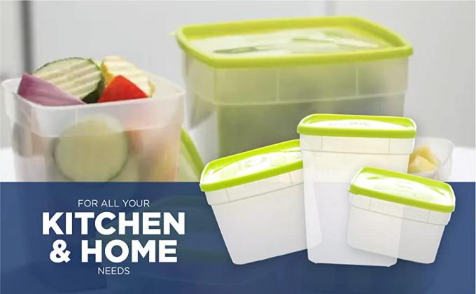 Contenitori di stoccaggio di alimento riutilizzabili del congelatore con i coperchi, Microwaveable libero di Bento Box BPA degli insiemi del contenitore della preparazione del pasto 5