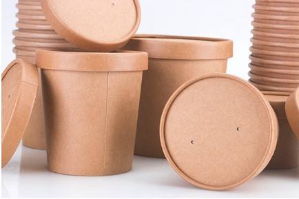 Eco amichevole, olio resistente, tagliatelle di riso della minestra dell'insalata lancia, polpa di bambù, eliminabile, coperchio della ciotola della carta kraft 13