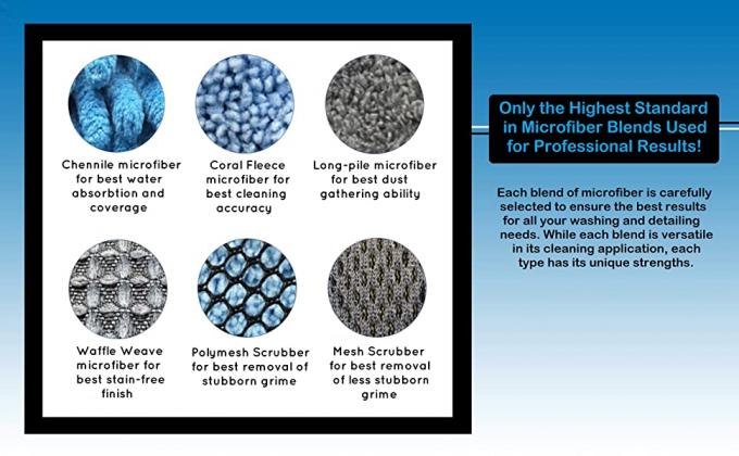 L'automobile pulita degli accessori dell'automobile che lava la pulizia ha messo 7 in 1 corredo portatile dell'autolavaggio, la zazzera della spazzola, asciugamano dell'automobile di Microfiber 8