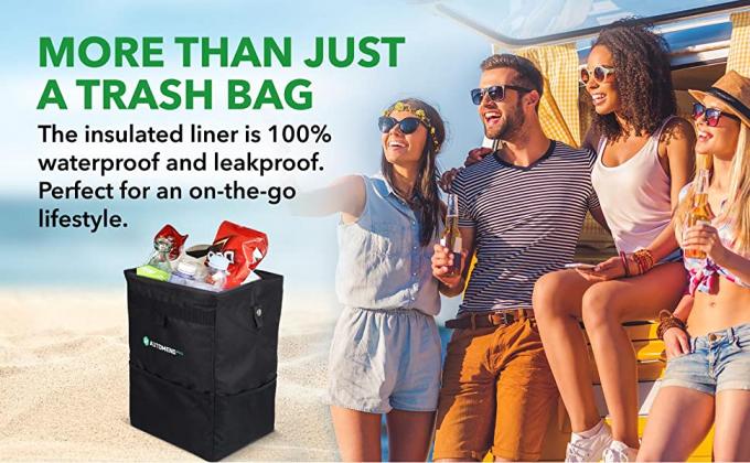 La borsa d'attaccatura dei rifiuti dell'automobile, stoccaggio intasca il bidone della spazzatura a perfetta tenuta dell'automobile di Collapsible Portable Waterproof dell'organizzatore 10