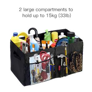 L'organizzatore For SUV, la grande capacità estensibile, organizzatore robusto del tronco di automobile di stoccaggio del tronco del carico, non slitta inferiore 12