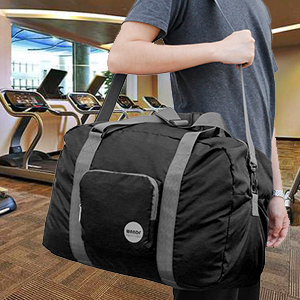 Borsa di tela di sport, borsa pieghevole di stoccaggio, trucco dell'articolo da toeletta, borse del cotone della tela della borsa a tracolla di viaggio con le chiusure lampo 2